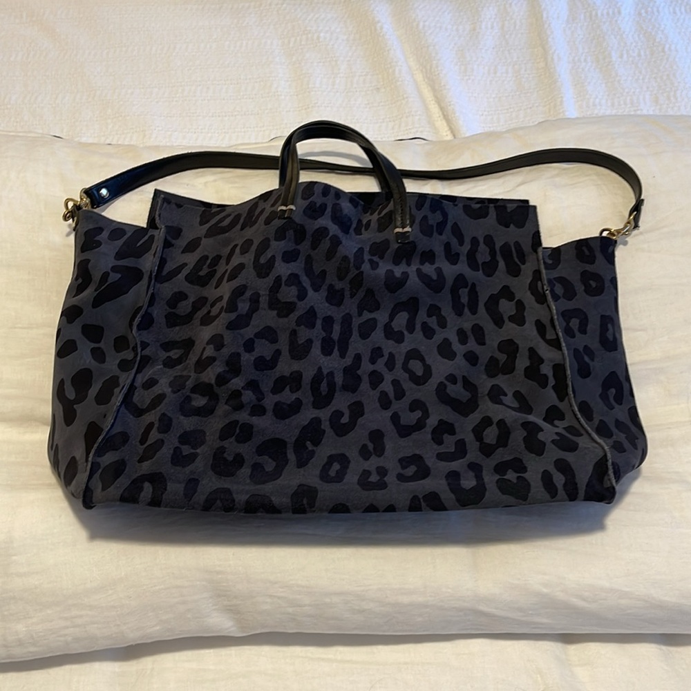 Clare V Simple Tote — Marine Pablo Cat Suede - Picture 5 of 6